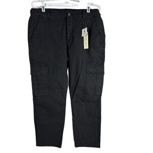 Sanctuary Standard Surplus Womens Black Cargo Pants Size 29 Adjustable Waist